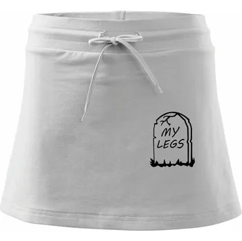 Dámská sukně Náhrobek - My legs - Sportovní sukně - two in one - M ( Bílá )