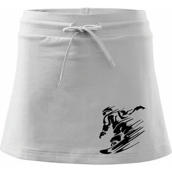 Dámská sukně Rychlý snowboardista - Sportovní sukně - two in one - XL ( Bílá )