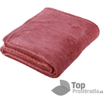 deka Mikroflanelová deka Premium se vzorem 150x200 - Růžová