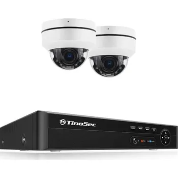 Bezpečnostní kamera 8MP IP PoE kamerový set, 2 PTZ DOME kamery, 4x zoom, XM