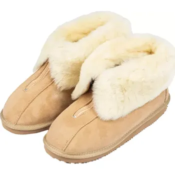 Pánské pantofle Kožené luxusní zimní boty přírodní světle béžová 36-45