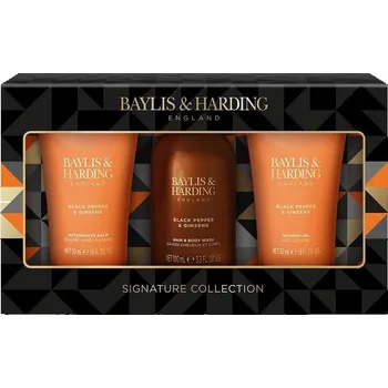 Kosmetická sada Baylis & Harding Black Pepper & Ginseng Dárková sada (na tělo a vlasy) pro muže mini 150 ml 3 ks