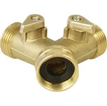 rozdvojka s ventilem, 3/4", MOSAZ