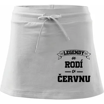 Dámská sukně Legendy se rodí v červnu - Sportovní sukně - two in one - XL ( Bílá )
