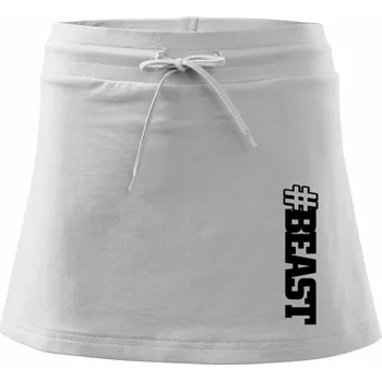 Dámská sukně Beast hashtag - Sportovní sukně - two in one - S ( Bílá )