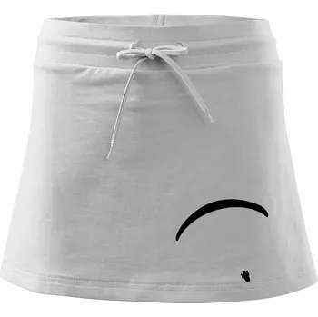 Dámská sukně Obrys padáku velký - Sportovní sukně - two in one - M ( Bílá )