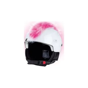 Chránič hlavy ČÍRO RŮŽOVO - BÍLÉ uši na helmu - CrazyEars