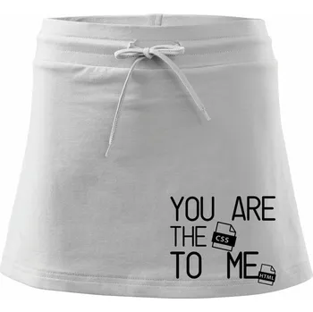 Dámská sukně CSS to me HTML - Sportovní sukně - two in one - XS ( Bílá )