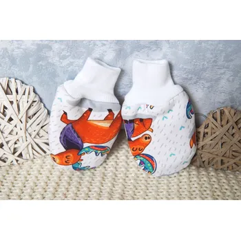 Rukavice AMÁLKA Zateplené rukavičky bez palečku, sobíci Velikost: 56-68