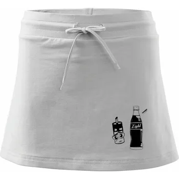 Dámská sukně Smutná cukřenka - Sportovní sukně - two in one - L ( Bílá )