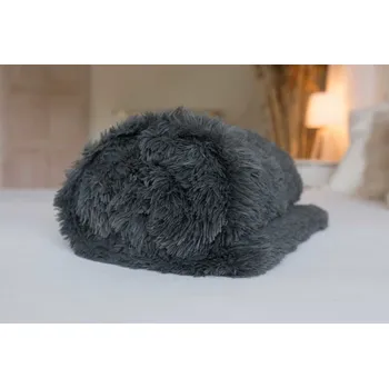 JERRY FABRICS Deka s dlouhým vlasem tmavě šedá Polyester, 230/200 cm