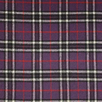 Kabátovina fialová, červeno-bílo-černé káro, š.150