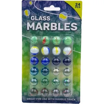 auto na autodráhu Skleněné kuličky 24ks