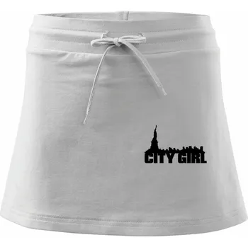 Dámská sukně Citygirl - Sportovní sukně - two in one - XS ( Bílá )