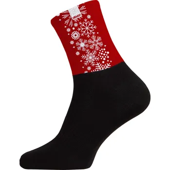 Dámské ponožky Vánoční ponožky ELEVEN Cuba Snowflakes Red Velikost: M (39-41)