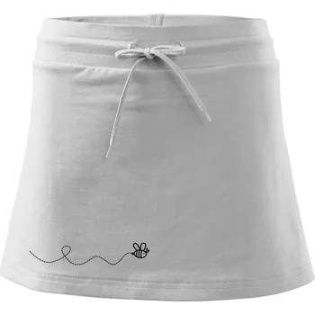 Dámská sukně Dráha letu včely - vlnovka - Sportovní sukně - two in one - S ( Bílá )
