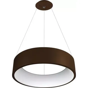 Svítidlo Palnas 62003856 KAJI - Moderní závěsné kulaté LED svítidlo v kávové barvě, 42W, 3000K Ø 60cm (Závěsné hnědé úsporné LED svítidlo nad jídelní stůl)