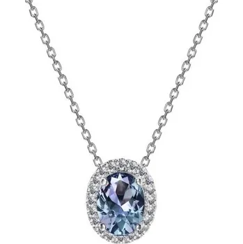 Náhrdelník Royal Fashion stříbrný pozlacený náhrdelník Alexandrit DGPS0036-WG