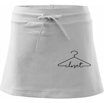 Dámská sukně Closet-ramínko - Sportovní sukně - two in one - XL ( Bílá )