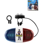 Světlo policejní 13x7cm doplněk na kolo na baterie Světlo Zvuk plast