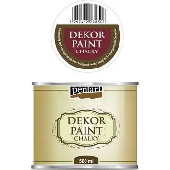 Výtvarná barva Pentart Křídová a dekorační barva PENTART 500 ml BURGUND ČERVENÁ