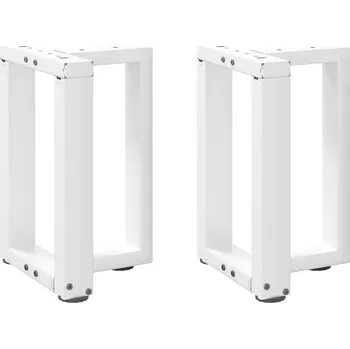 Konferenční stolek OMAXI Nohy konferenčního stolku ve tvaru T, 2 ks, bílé, 38 x 25 x (42-43) cm, ocel 316851