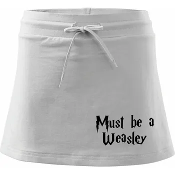 Dámská sukně Must be a Weasley - Sportovní sukně - two in one - XL ( Bílá )
