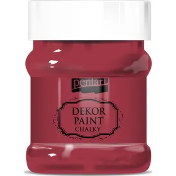 Výtvarná barva Pentart Křídová a dekorační barva PENTART 230 ml KARDINÁL ČERVENÁ