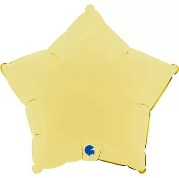 Balónek Foliový balonek hvězda matně žlutá 46 cm