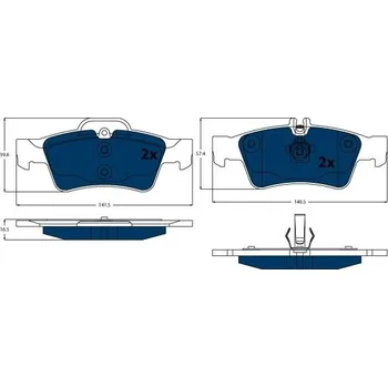 Brzdová destička Sada brzdových destiček, kotoučová brzda TRW GDB1546BTE