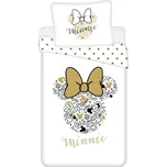 Dětské povlečení MINNIE GOLD bílé Rozměr povlečení: 70 x 90 cm | 140 x 200 cm