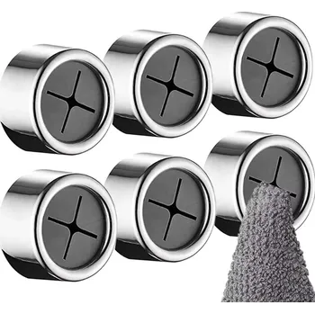 Věšák Interex design Sada 6 věšáků na ručníky PROFA / Lesklý chrom