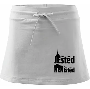 Dámská sukně Ještěd neníštěd - Sportovní sukně - two in one - XS ( Bílá )