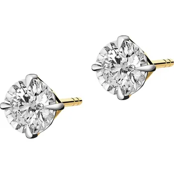 Náušnice Náušnice ze žlutého a bílého zlata s brilianty - 0,28 ct - ryzost 585 - 213.100