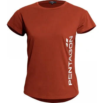 Dámské tričko Pentagon Whisper Ladies Tee "Pentagon Vertical" - Maroon Red L
