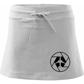 Dámská sukně Clona spotting - Sportovní sukně - two in one - XS ( Bílá )