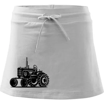 Dámská sukně Traktor Ukrajinské armády - Sportovní sukně - two in one - L ( Bílá )