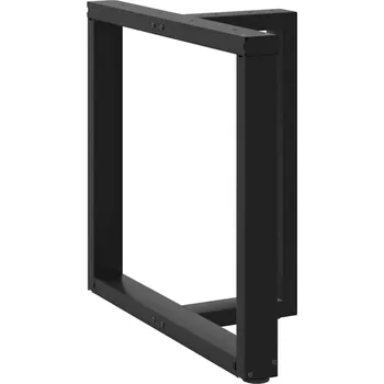 Jídelní stůl OMAXI Nohy k jídelnímu stolu ve tvaru T, 2 ks, černé, 70 x 35 x (72-73) cm, ocel 317162