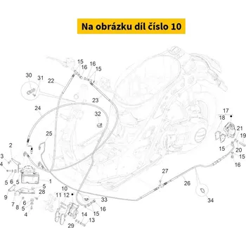 Brzda pro motocykl Piaggio Brzdový třmen - přední CM068320