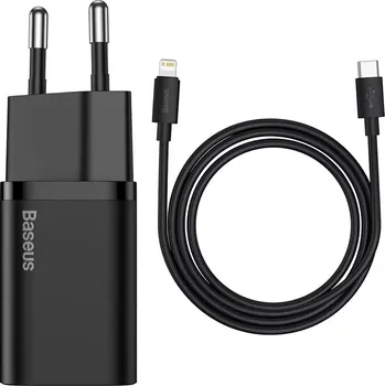 Rychlá síťová nabíječka Baseus Super Si 1C USB Typ C 20 W Napájení + USB kabel Typ-C - Lightning 1m TZCCSUP -B03