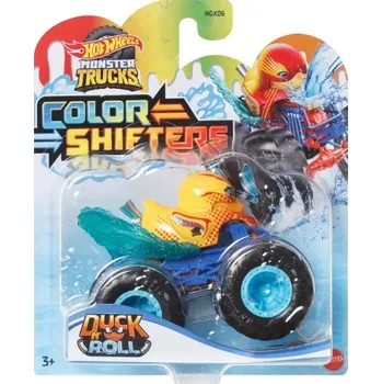 auto na autodráhu Hot Wheels Monster Trucks Color Shifters Duck N Roll