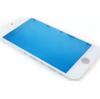 Náhradní díl pro mobilní telefon LCD sklíčko iPhone 6s bílé + rámeček - sklíčko displeje