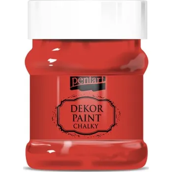 Výtvarná barva Pentart Křídová a dekorační barva PENTART 230 ml ČERVENÁ
