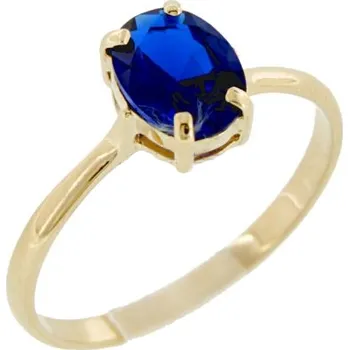 Prsten Lillian Vassago Zlatý prsten zdobený modrým zirkonem LLV31-GR065YBL Velikost prstenu: 57