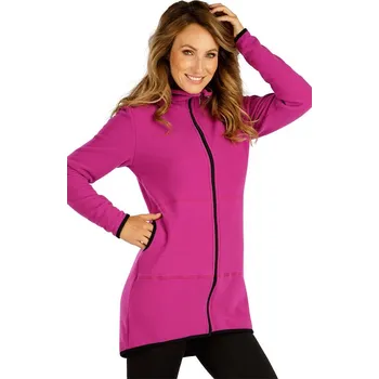 Dámská mikina LITEX Delší fleecová mikina na zip LITEX tmavě šeříková S