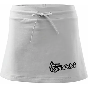 Dámská sukně Jsem egoistická - Sportovní sukně - two in one - S ( Bílá )
