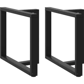 Jídelní stůl OMAXI Nohy k jídelnímu stolu ve tvaru T, 2 ks, černé, 90 x 35 x (72-73) cm, ocel 317247
