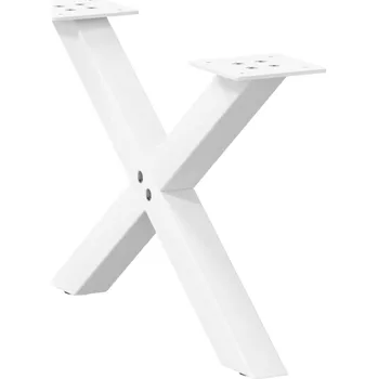 Stolová podnož OMAXI Nohy konferenčního stolku ve tvaru X, 2 ks, bílé, 50 x (30-31) cm, ocel 315373