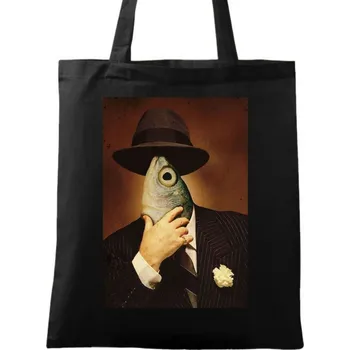 Bavlněná taška Mafián Ryba (Barva: Černá)