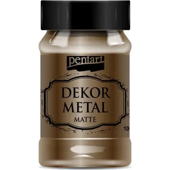 Vodová barva Pentart Metalická a dekorační barva PENTART 100 ml ČOKOLÁDOVÁ